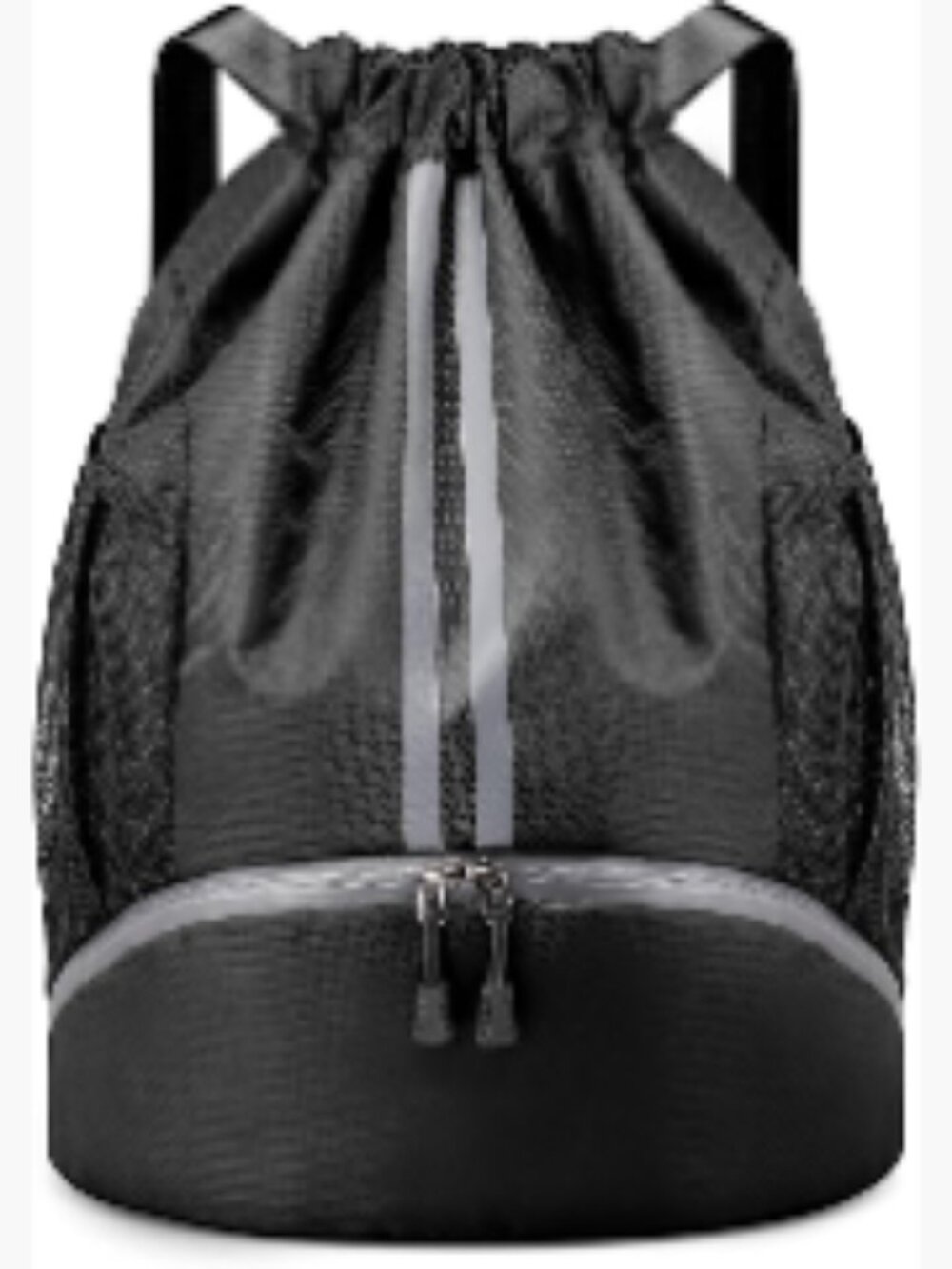 Gym Bag Drawstring Backpack with Shoe Compartment, Water Resistant for Sports,